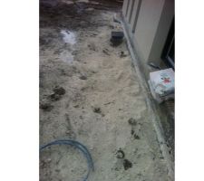 Chantier laissé dans l'état ... pratique pour faire pousser de la pelouse ... ENCORE UNE FOIS NETTOYER PAR NOS SOINS