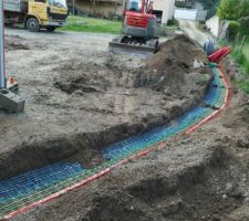 Début du raccordement de la maison