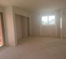 Vue de la pièce de vie (cuisine, salon et salle à manger)