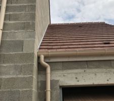 Couverture du garage terminé reste juste la gouttière à replacer.
