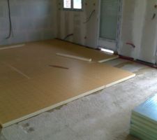 Isolant de sol sous chape.