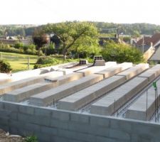 Suite du plancher de l'extension sous sol - terrasse.