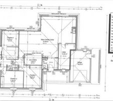 Nouveau plan de maison suite aux corrections avec Maison LARA