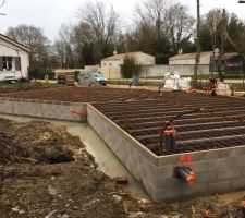 Incorporation plomberie et préparation plancher avant coulage