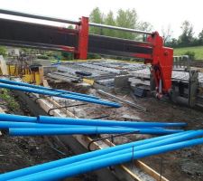 Mise en place des poutrelles BA et hourdis en PVC