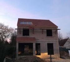 Pose de la toiture terminée