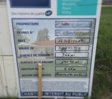 Panneau Tradieco sur le terrain