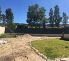 Jardin toujours en cours de déco