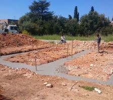 Travaux pour les fondations le 10 avril