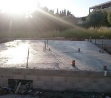 Construction du vide sanitaire de 60cm de haut le 24 avril