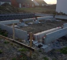 Installation des puits longrines