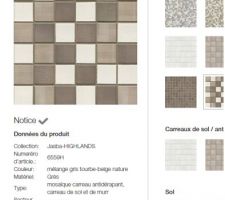 Mosaïque pour le sol de douche suite parentale