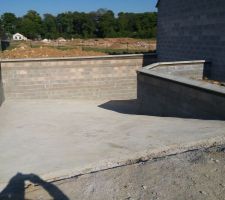 Mur descente sous sol terminé