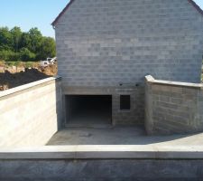 Mur descente sous sol terminé