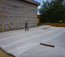 Mise en place du géotextile