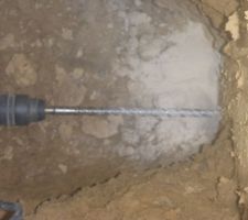 Tranchée d'évacuation pour les drains