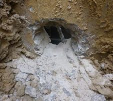 Tranchée d'évacuation pour les drains