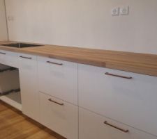 Pose du petit plan de travail
