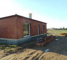 Travail sur notre futur terrasse partie EST de la maison
