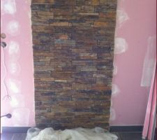 19 septembre : pose des plaquettes de parement