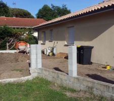 Terrassement pour les travaux de la terrasse