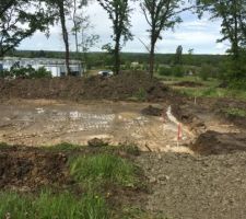 Terrassement de la maison.