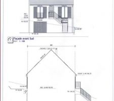 Vu de face et profil de la maison