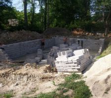 Voilà début de la construction du vide sanitaire!