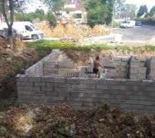 Voilà début de la construction du vide sanitaire!