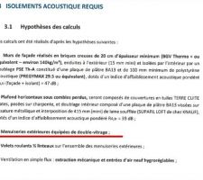 Etude théorique - Caractéristiques techniques prisent en compte dans le calcul