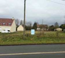 Pose du panneau sur le terrain