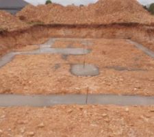 C'est partie en 3 jours!! terrassement et fondations.