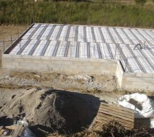 Plancher avant que le béton soit coulé