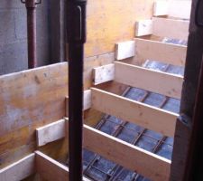 Escalier en préparation