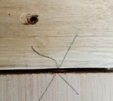 Etabli DIY - Détail d'une porte - Marquage