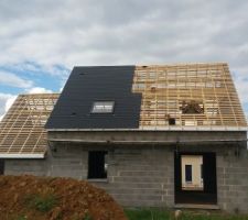 Début de la toiture