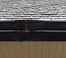 Gouttière écrasée lors des travaux de VRD