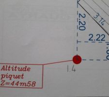 Plan geomètre pour piquettage de la dalle