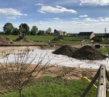 Terrassement, bidime et tout venant du parking