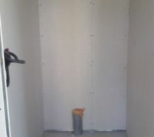 Placo terminé. Wc