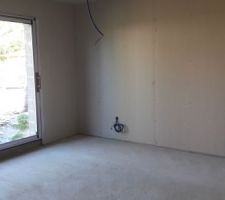 Placo terminé. Chambre