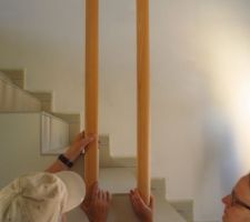 La rambarde escalier ne va pas ...du coup on penche pour une autre idée