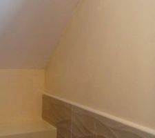 Mur peint avec la même couleur que le bas