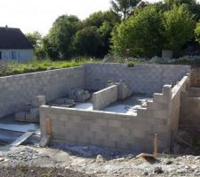 Élévation des murs du sous sol