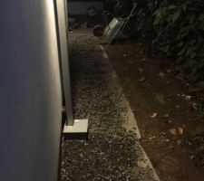 Évacuation eaux de pluies vers puisard