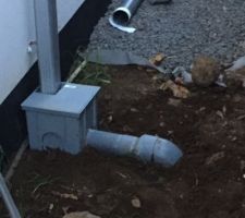 Évacuation eaux de pluies vers puisard