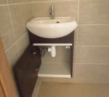 Meuble lave main wc