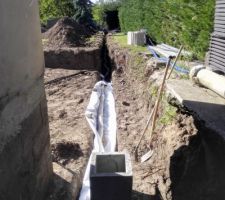 Préparation drainage fondation et eaux pluviales