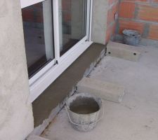 Coulage seuil baie salon