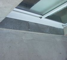 Carrelage seuil baie salon